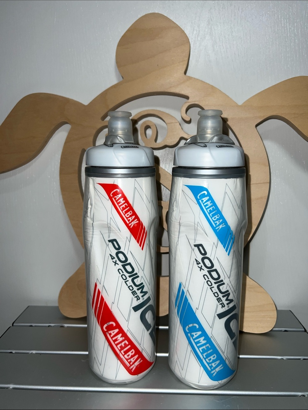 Camelbak White Water Bottles in Crimson and Electric Blue 21 oz